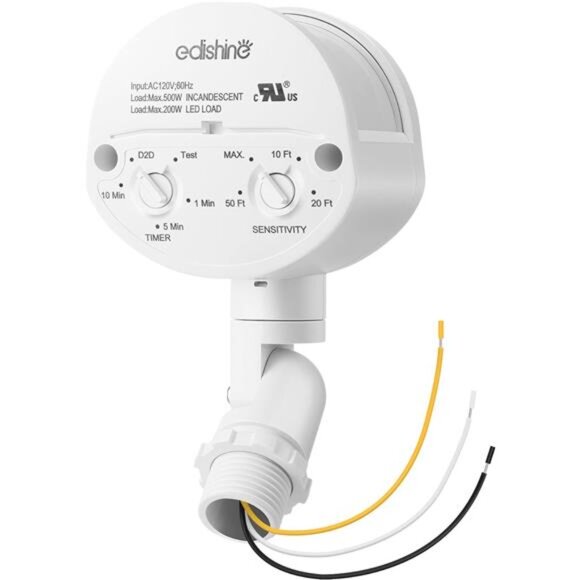 Motion Sensor, 180-Degree Replacement Motion Detector for Security Floodlights - Picture 1 of 7